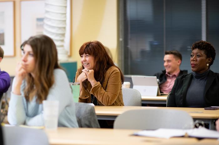 JU business students in a Davis College of Business & Technology classroom.